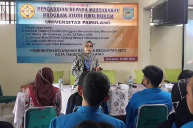 Mahasiswa Fakultas Hukum Universitas Pamulang Laksanakan PKM Sebagai Pengamalan Tridarma Perguruan Tinggi di Kelurahan Babakan