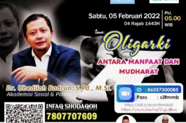 FMMB BSD Gelar Kajian Safari Sabtu Subuh (S3) Bersama Ubedilah Badrun Terkait Oligarki