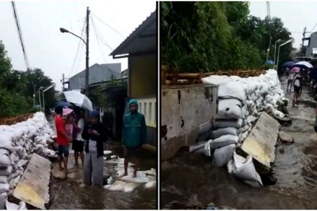 Kembali Tanggul di Perumahan Puri Pamulang Jebol, Belasan Rumah Terendam Banjir