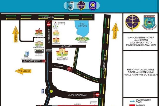 MTQ ke-14, Pemkot Tangsel Rekayasa Sejumlah Jalan di Ciputat Timur